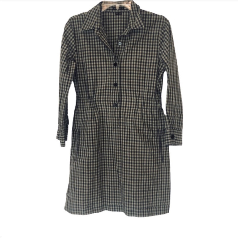 Theory Dominica Plaid Shirt Dress Size Medium